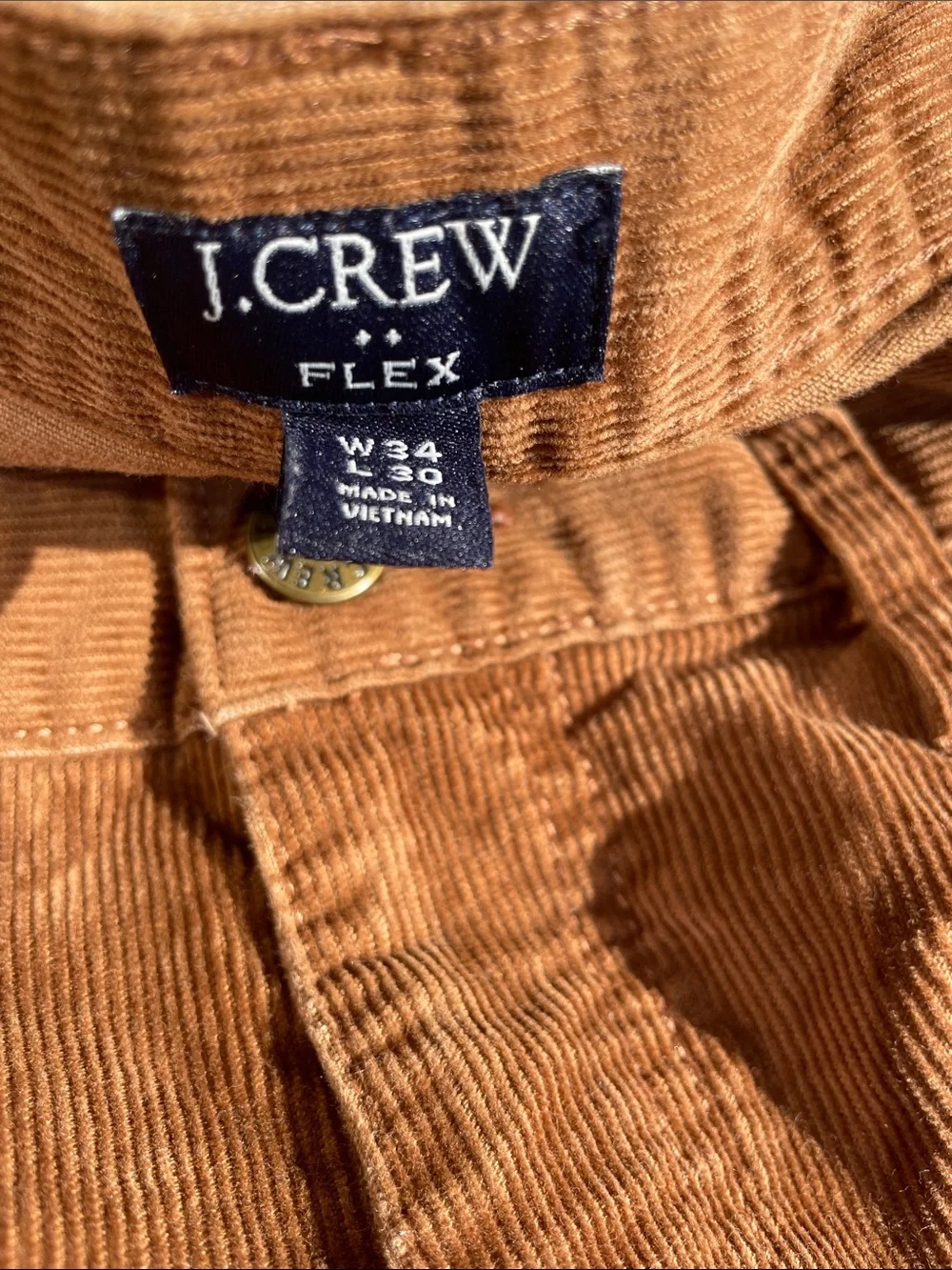 J. Crew Men's Corduroy Pants - Chestnut Brown